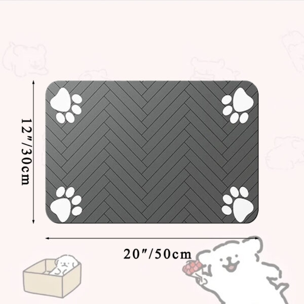 Pet Feeding Dropshipping Pet Placemat for Food and Water Bowl, with Waterproof Rubber Backing, Quick Dry Water Mat for Dog Cat - Image 11