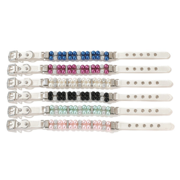 Pet Leash Collar Jewelry Pearl Cat Necklace Small and Medium-sized Dog Harnesses Supplies Wholesale - Image 6