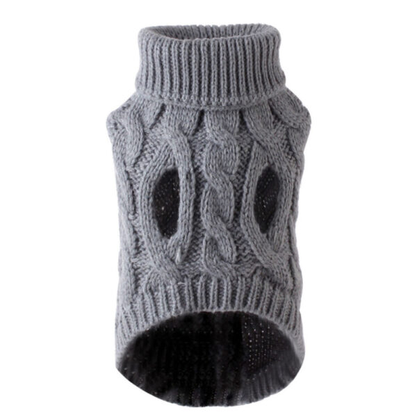New Pet Small Pet Dog Clothes Sweater Fashion Autumn Winter Solid Fried Dough Twists Knitting Warm Comfort Clothing Wholesale - Image 9