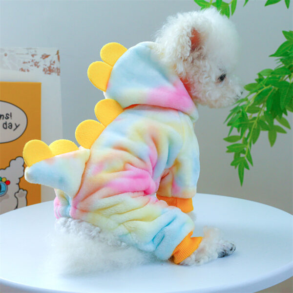 Super Soft Fleece Pet Clothing for Puppy Autumn Winter Plush Warm Dog Overalls Four Legged Dinosaur Unicorn Cosplay Cat Clothing - Image 9