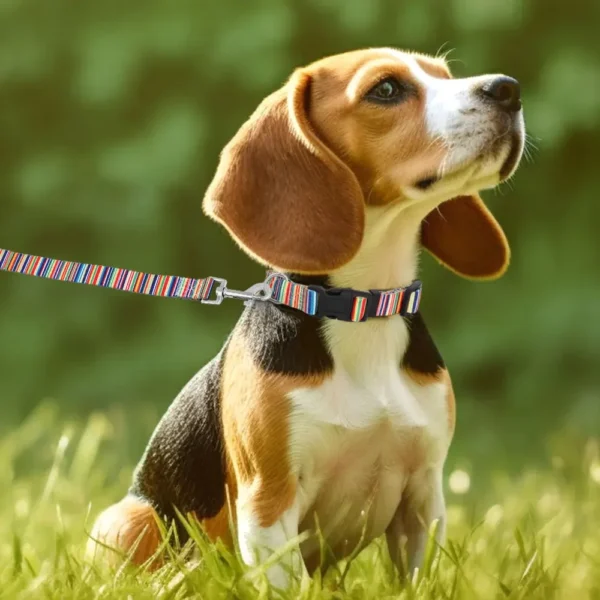 Nylon Cute Puppy Dog Collar Leash Set Adjustable Flower Cat Collars Walking Leashes For Small Medium Pets XS S M - Image 4