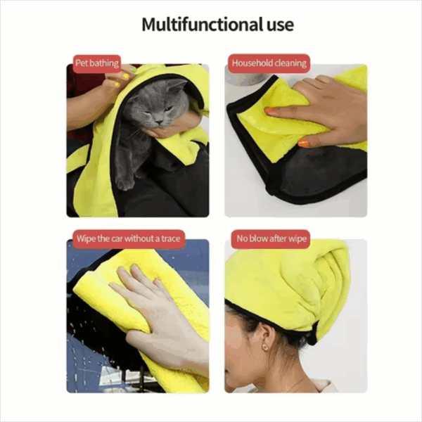 New Pet Dog Absorbent Towel Microfiber Dog Bathing Towel Dog Bathrobes Wiping Cloth - Image 6