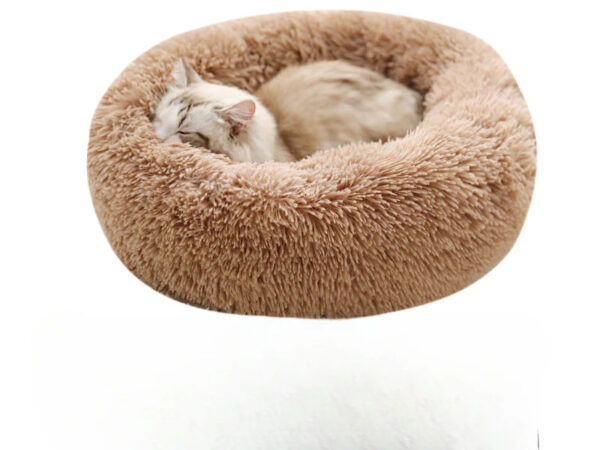 Home Plush Pet Nest Winter Cat Nest Dog Nest Warm Detachable and Washable Round Cat Nest Pet Bed Seasonal Universal Decoration - Image 12