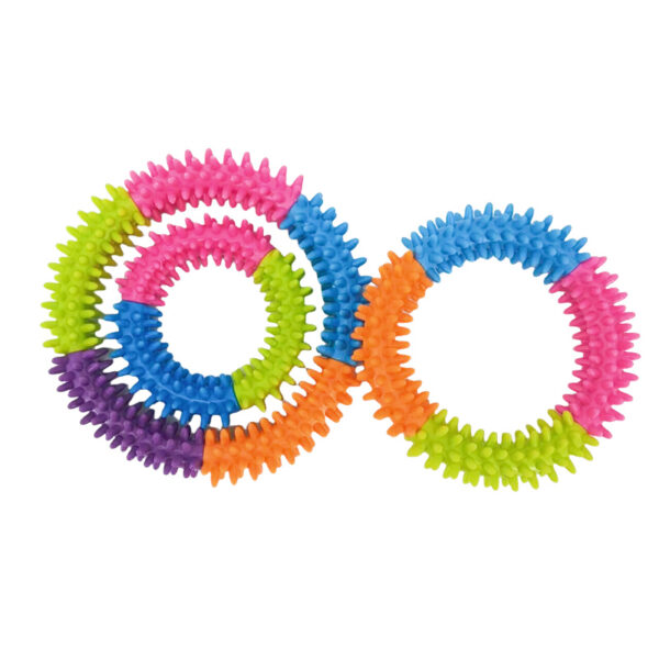 Cute Dog Toys Training Flying Discs Pet Ring Spiky Circle Ring Dog Bite-Chew Molar Cleaning Tooth Pet Supply Toy Dog Accessories - Image 3