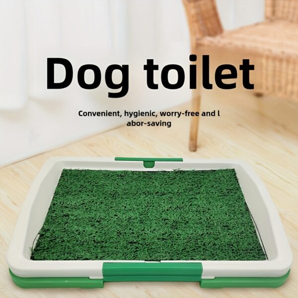 Reusable Silicone and PP Leak-Proof Dog Potty Training Pads - Indoor Pet Toilet with Grass Surface for Easy Cleaning, Hygien Pup - Image 4