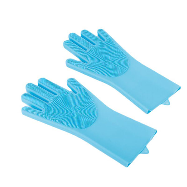 Pet Grooming Cleaning Gloves Dog Cat Bathing Shampoo Glove Scrubber Magic Dishwashing Cleanner Sponge Silicon Hair Removal Glove - Image 10