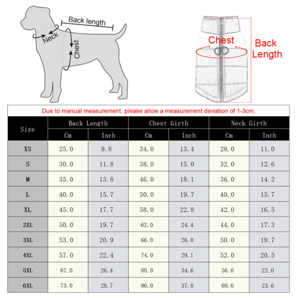 Waterproof Pet Dog Coat Vest For Small Large Dogs Winter Warm Puppy Clothes with D-ring Kitten Costume Golden Retriever Jacket - Image 6