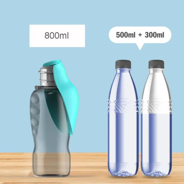 800ml Protable Pet Dog Water Bottle for Small Large Dogs Outdoor Hiking Leakproof Puppy Drinking Bowl Golden Retriever Supplies - Image 3