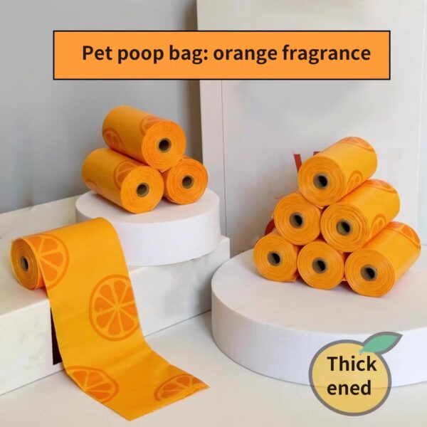 Poop Bags for Dogs Citrus Scented Extra Thick Dog Poop Bags Extra Thick Leak Proof Garbage Containers Tear Resistant Pet - Image 4