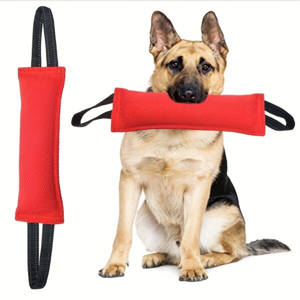 Dog Bite Tug of War Toy, a durable rally toy with 2 soft and sturdy handles,  perfect for tug of war, and puppy training - Image 5