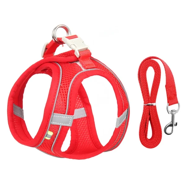 Puppy Harness Set Dog Accessories Adjustable Puppy and Cat Harness Vest French Bulldog Chihuahua Small Dog Collar Pet Leash Dogs - Image 10