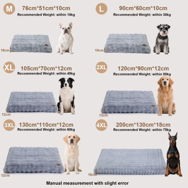 Ultra Plush Dog Bed Soft Pet Cushion Large Dog Crate Puppy Mattress Washable Mat - Image 7