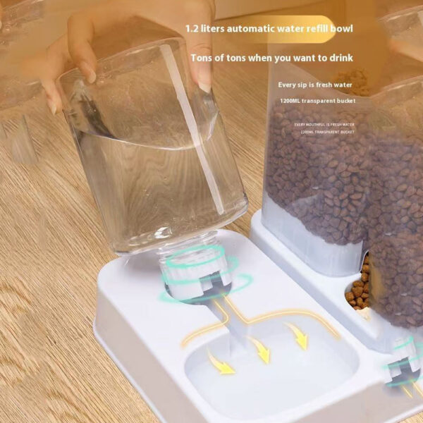 Automatic Cat Feeder Gravity Food and Water Dispenser Bowl Set for Small Medium Dogs Animals Pet Feeder Dispenser Storage Food - Image 6