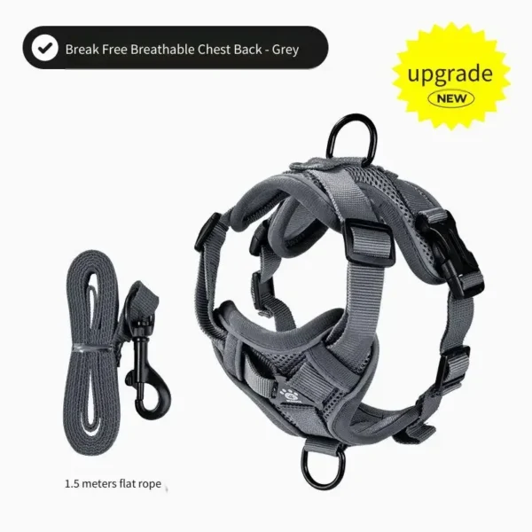 Escape Proof Cat Harness Adjustable Reflective Leash with Safety Lock Pet Walking Vest Anti Loss Kitten Strap for Outdoor play - Image 8