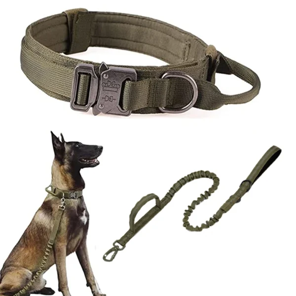 Durable Tactical Dog Collar Leash Set Adjustable Military Pet Collar Leash Medium Large Dog German Shepherd Training Accessories - Image 20