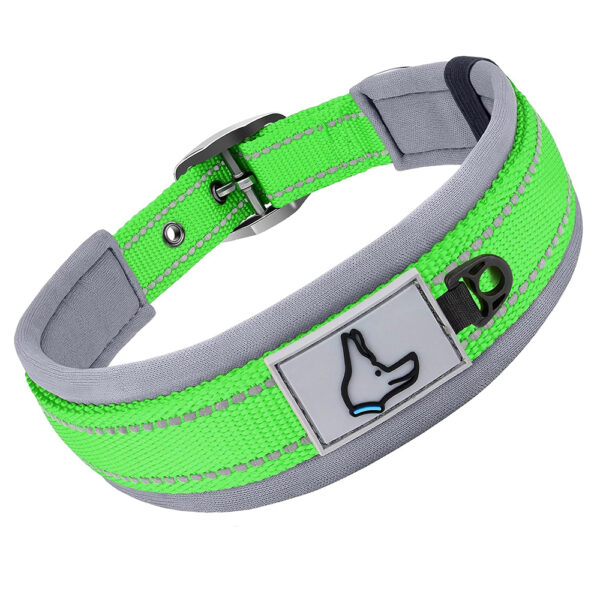 Padded Dog Collars for small Medium large Dogs Reflective Wide Pet Collars Adjustable Heavy Duty Nylon Neoprene Dog Collar - Image 17