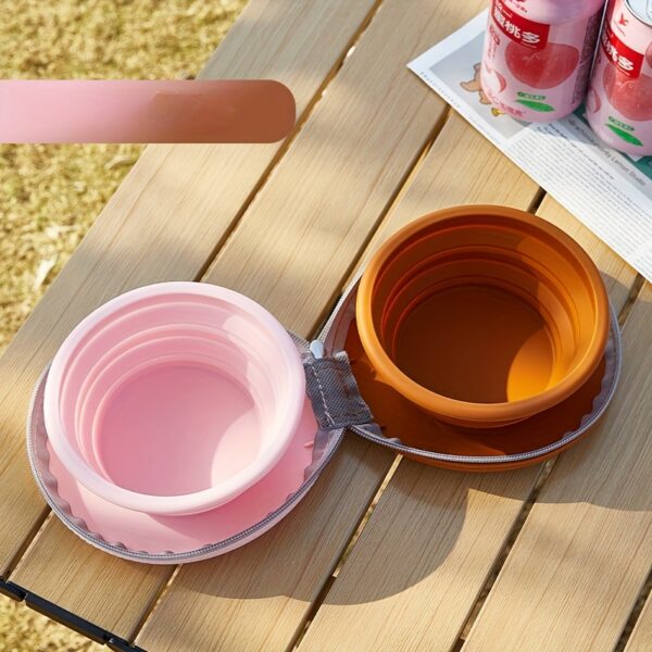 2 in 1 Foldable Silicone Dog Bowl Portable Travel Pet Feeding Double Bowl Easy to Clean for Outdoor Training pet feed supplies - Image 7