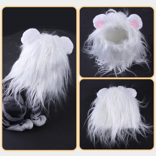 Cat Costume Cute Lion Mane Cat Wig Hat Cosplay Clothes Cap Dress Up Puppy Kitten Halloween Christmas Party Decoration Supplies - Image 7