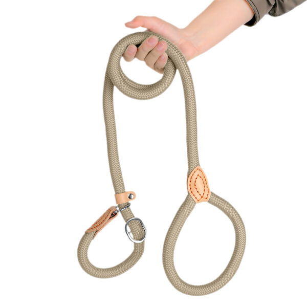 Dog training collar anti riot nylon hand P rope extended thickened unbreakable hand training dog round rope large dog P chain - Image 8
