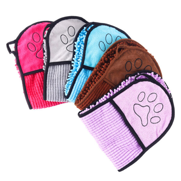 Soft Dog Bath Robe Towel Quick Super Absorbent Pet Bath Towel Cat Bath Towel Convenient Pet Cleaning Washcloth Dog Accessories - Image 3
