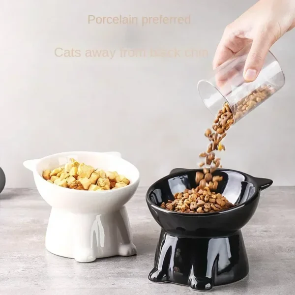 Black  Cat Bowl Pet Bowl Pet Supplies Dog  Macaron Color New Cat and Dog Universal Pet Bowl - Image 5