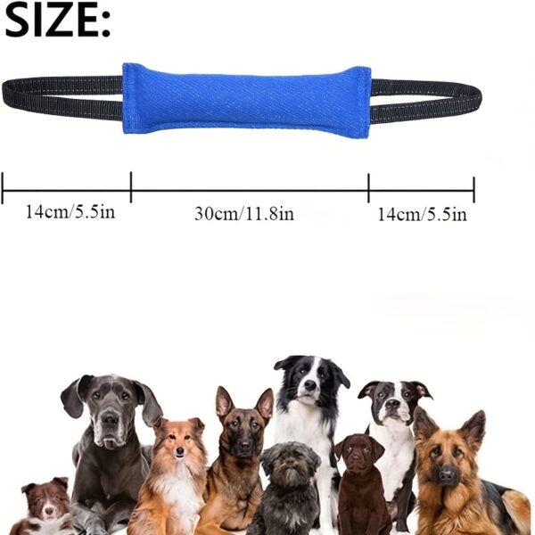Dog Bite Tug of War Toy, a durable rally toy with 2 soft and sturdy handles,  perfect for tug of war, and puppy training - Image 4