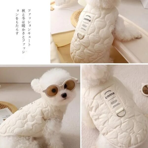 Winter Warm Dog Vest Coat Jacket with D-ring for Small Medium Dogs Puppy Vest Clothes Cotton Pet Jacket Dog Costume 골든리트리버 - Image 2