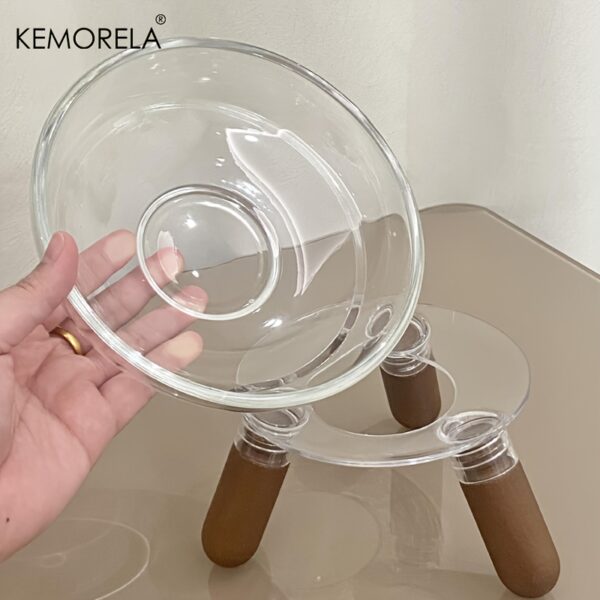KEMORELA Elevated Pet Tilted Food Bowl Water Bowl Transparent Plastic Cat Bowl For Protecting Pet Cervical Vertebra Removable - Image 4