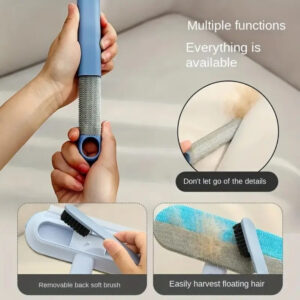 Long-Handle Dog Hair Brush, Durable Nylon Grooming Tool for Cleaning