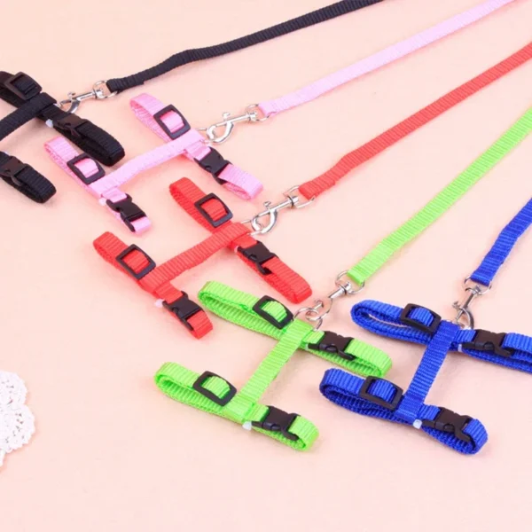 New Cat Collar Harness Leash Adjustable Nylon Pet Traction Cat Kitten Halter Collar Puppy Dog Cat Product Small Pet Harness Belt - Image 3