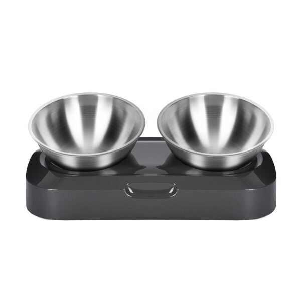 PETWAN Raised Cat Bowl Stainless Steel,Non-Slip Silicone Mat&Raised Cat Feeder with 15°&0°Tilting Neck Protective Bowl for Pets - Image 6