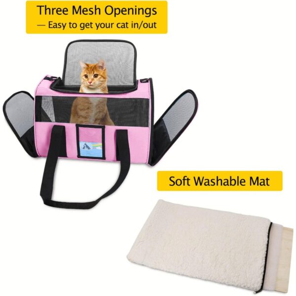 Airline Approved Soft Pet Carrier for Medium and Small Cats and Dogs TSA Approved Travel Carrier for Pets Up to 15 Lbs Lightwei - Image 3