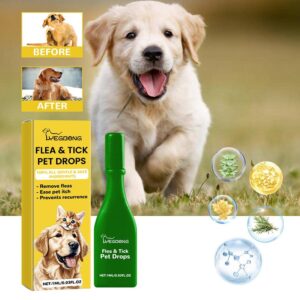 1pcs Dogs And Cats Anti Flea Drops Lice Remove Relieve Supplies Repellent Treatment Insect External Drops Itching Pet Tick T9e2