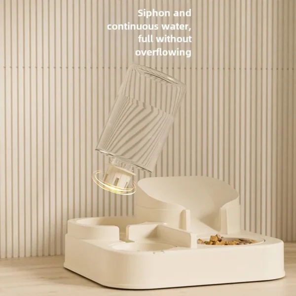 Automatic Cat Feeder & Water Fountain Set - Food Grade Plastic - for Cats & Dogs - Gravity Feed Design - Image 3