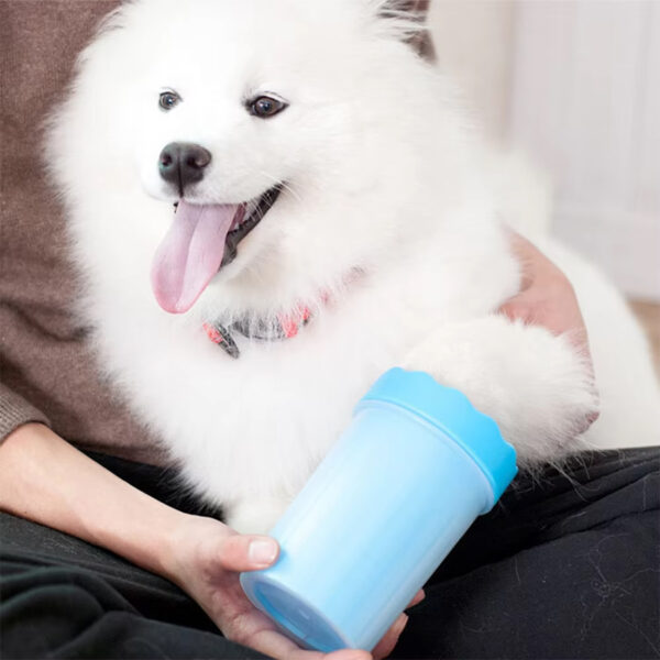 1Pc Pet Plastic Foot Wash Cup S L XL Large size silicone brush Dog cat clean foot mud removable cleaning Foot - Image 2