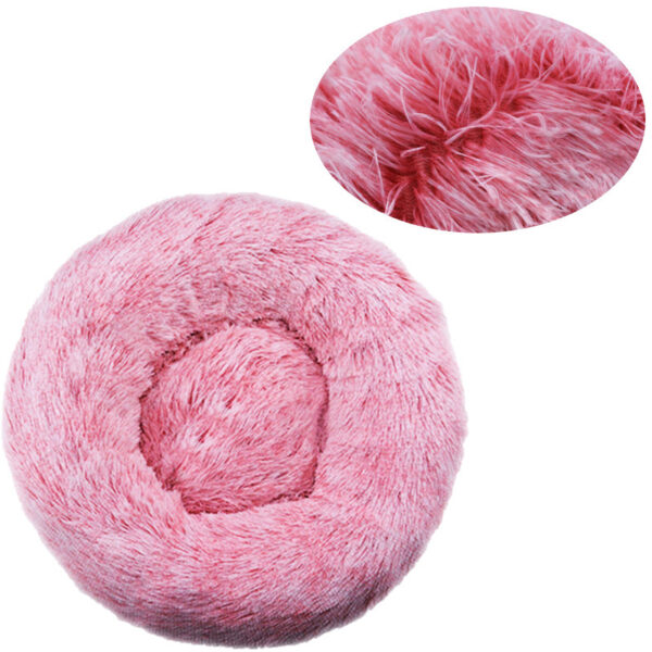 Round Dog Bed Winter Warm Cat Bed Plush Basket for Dog Washable Pet Bed for Small Medium Large Dog Sofa Cat - Image 15