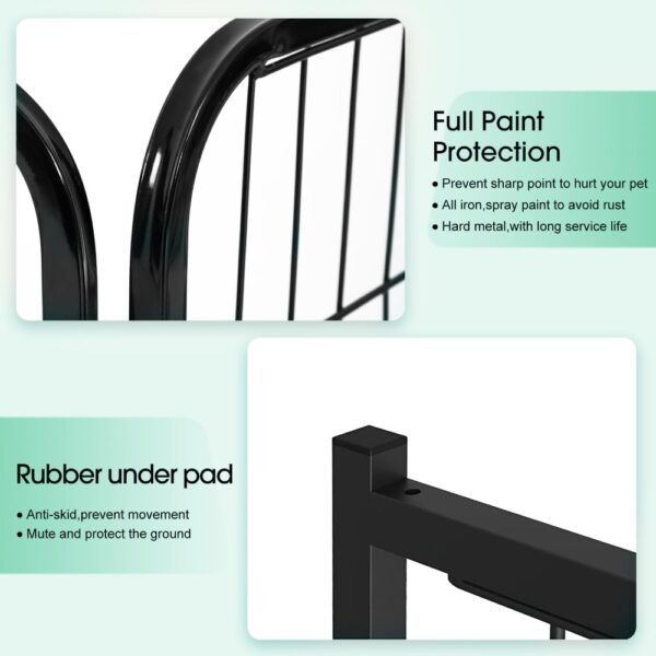 Dog Playpen Indoor 40 inch 16 Panels Metal Dog Pen Pet Dog Fence Outdoor Exercise Pen with Doors,Pet Puppy Playpen for RV Campi - Image 3