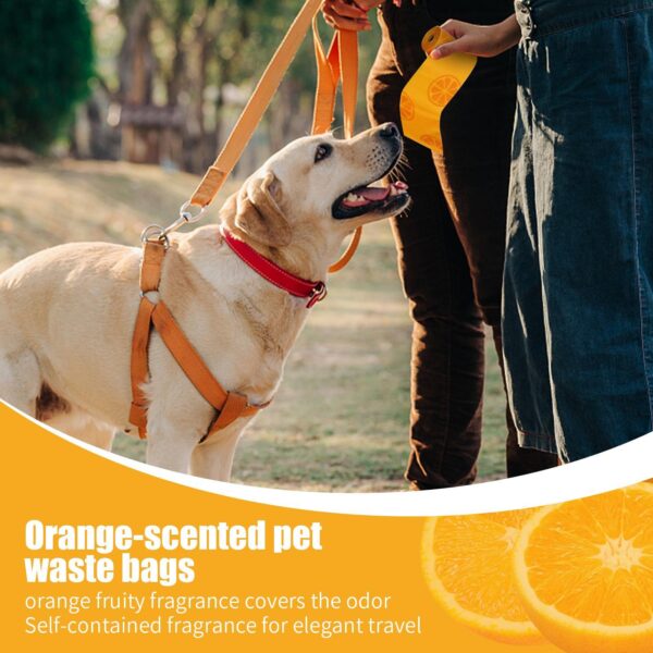 Poop Bags for Dogs Citrus Scented Extra Thick Dog Poop Bags Extra Thick Leak Proof Garbage Containers Tear Resistant Pet - Image 2
