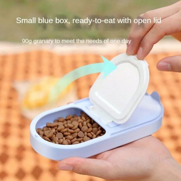 Pet Pal Water Bottle - Portable Water Dispenser Feeder for Cats, Dogs, Rabbits, and Small Pets with Drinking Cup, Food Container - Image 4