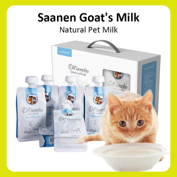 New Cat Snacks Saanen Natural Goat Milk Puppy Kitten Food Nutritious Calcium Supplementation Softening Hair Pet Dog Food Snacks - Image 2