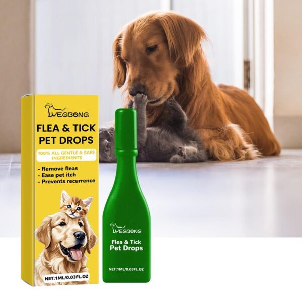 1pcs Dogs And Cats Anti Flea Drops Lice Remove Relieve Supplies Repellent Treatment Insect External Drops Itching Pet Tick T9e2 - Image 2