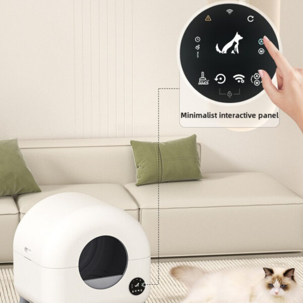 Intelligent Self-Cleaning Cat Litter Box - Automatic Cat Litter Box Self-Cleaning, Equipped With 1 Roll Of Garbage Bag And Brush - Image 6