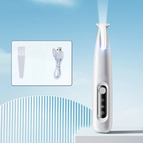 Type C Dog Paw Trimmer with LED Light Waterproof Pet Hair Trimmer with LED Display Dog Clippers for Grooming 18mm Widen Blade - Image 7