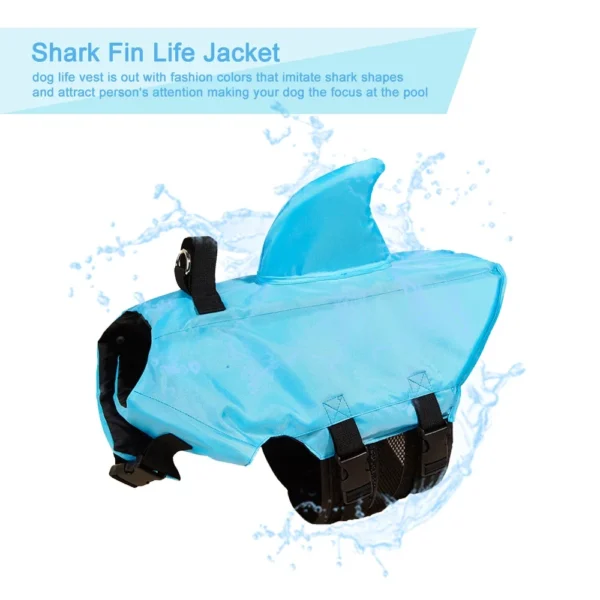 Shark Fin Dog Life Jacket Enhanced Buoyancy Small Dogs Swimming Clothes Safety Vest with Handle for Dogs Surfing - Image 4
