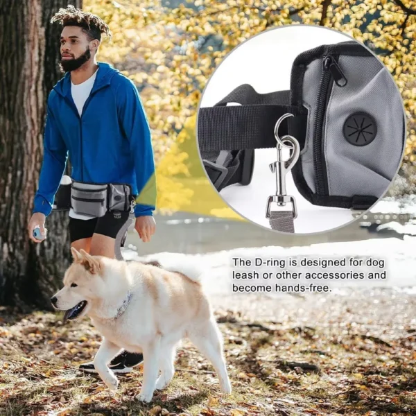 Dog Training Walking Bag Hand Free Treat Pouch Running Waist Bag Pet Puppy Train Snack Feeder Pocket Dog Bowls Water Cup Bags - Image 4
