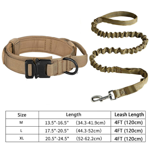Heavy-Duty Military Tactical Dog Collar & Leash Set: Adjustable & Durable For All sized dog - Image 5