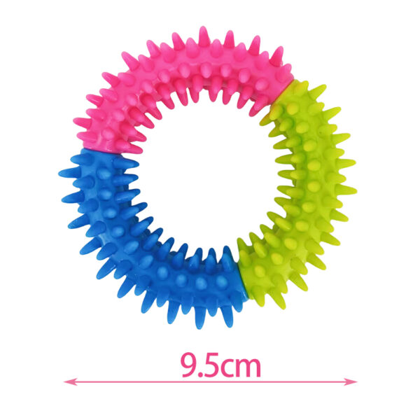 Cute Dog Toys Training Flying Discs Pet Ring Spiky Circle Ring Dog Bite-Chew Molar Cleaning Tooth Pet Supply Toy Dog Accessories - Image 7