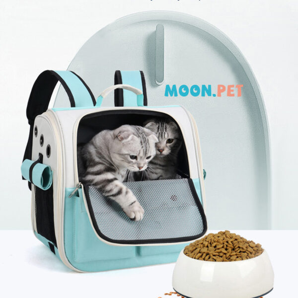 Ventilation Large Capacity Cat Carrier Backpack Adjustable Strap Pet Carrying Bag Foldable Cat Backpack for Outdoor Travel Pet - Image 2