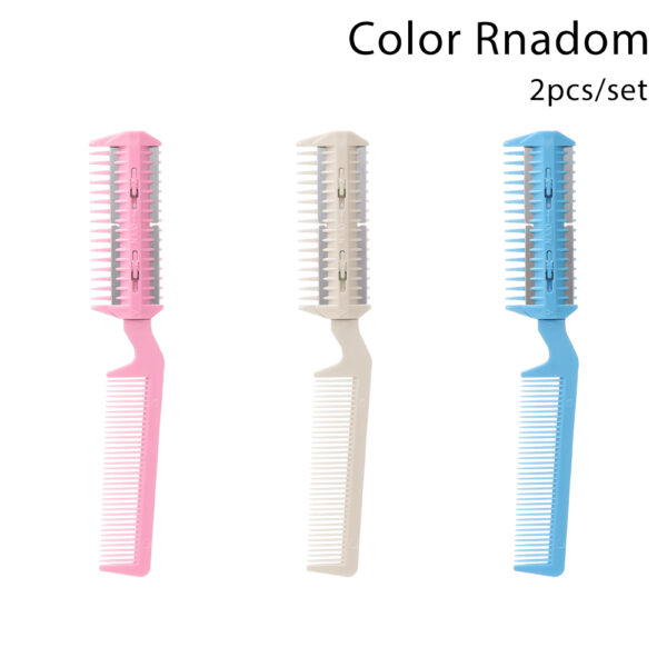 2Pcs Durable Convenient Razor Cut Thinning Hairdressing Tool Fur Cleaner Grooming Comb Dog Scissor Pet Hair Trimming Cat Brush - Image 8