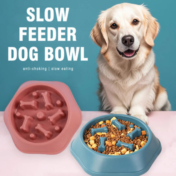 Slow Feeder Dog Bowl Anti-choking Slow Feeding Bowls for Dogs Anti-slip Pet Slow Eat Dishes Puzzle Bowls for Small Medium Dogs - Image 3
